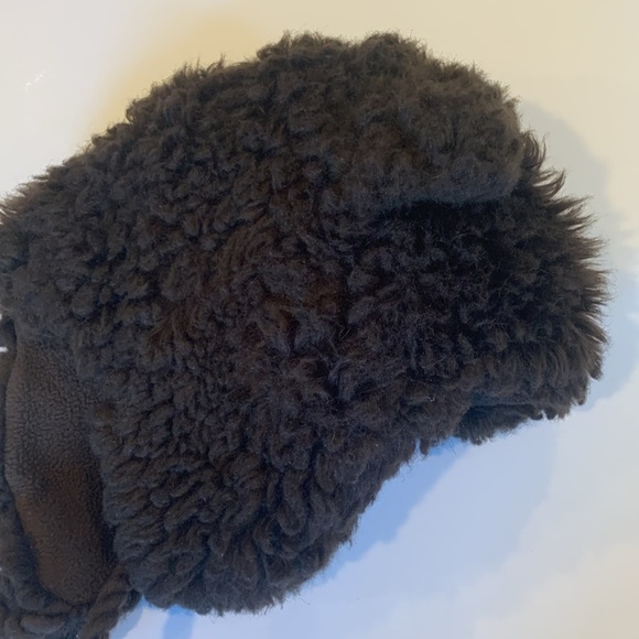 American Eagle Outfitters Brown Fleece Fuzzy Brown Bear Trapper Hat Women’s Kids - Picture 3 of 6